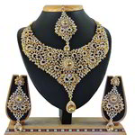 *Цвета меди и золотое медное индийское украшение на шею со стразами