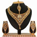 *Цвета меди и золотое индийское украшение на шею из меди со стразами