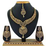 *Цвета меди и золотое медное индийское украшение на шею со стразами