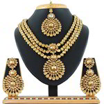 *Цвета меди и золотое медное индийское украшение на шею со стразами