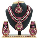 *Цвета меди, золотое и розовое медное индийское украшение на шею со стразами