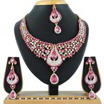 *Цвета меди, золотое и розовое медное индийское украшение на шею со стразами