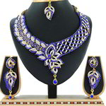 *Цвета меди, золотое и синее медное индийское украшение на шею со стразами