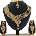 *Цвета меди и золотое медное индийское украшение на шею со стразами