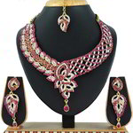 *Цвета меди, золотое и розовое медное индийское украшение на шею со стразами