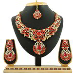 *Бордовое, цвета меди, золотое и красное медное индийское украшение на шею со стразами