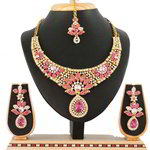 *Цвета меди, золотое и розовое медное индийское украшение на шею со стразами