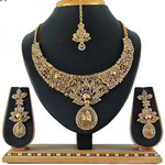 *Цвета меди и золотое индийское украшение на шею из меди со стразами