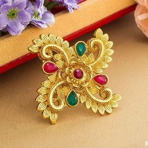 Позолоченное индийское кольцо