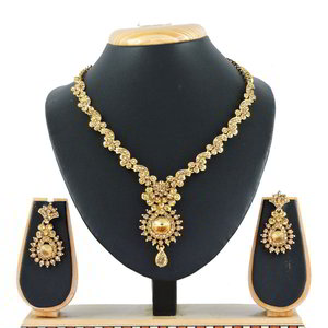 Позолоченное индийское колье + серьги