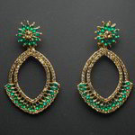 *Золотые индийские серьги со стразами