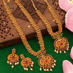 *Разноцветное и золотое индийское украшение на шею со стразами, перламутровыми бусинками