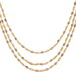 *Зелёное и золотое латунное индийское украшение на шею с бисером