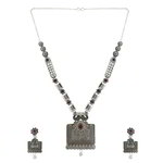 *Бордовое, серебристое, цвета меди и красное медное и латунное индийское украшение на шею со стразами