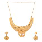 *Золотое индийское украшение на шею со стразами