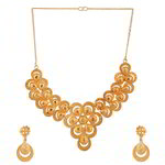 *Золотое индийское украшение на шею со стразами