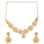 *Золотое индийское украшение на шею со стразами