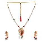 *Золотое индийское украшение на шею со стразами