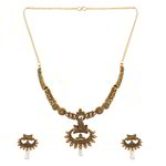 *Молочное и золотое индийское украшение на шею со стразами