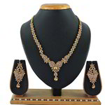 *Золотое индийское украшение на шею со стразами