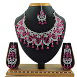 *Бордовое, золотое и красное индийское украшение на шею со стразами