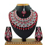 *Бордовое, золотое и красное индийское украшение на шею со стразами