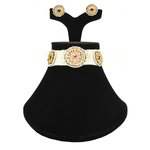 *Разноцветное и золотое индийское украшение на шею с искусственными камнями, перламутровыми бусинками