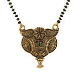 *Чёрное, золотое и серое индийское свадебное украшение (мангалсутра) с бисером