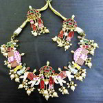 *Разноцветное и золотое индийское украшение на шею