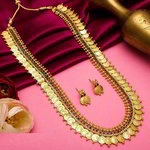 *Бордовое, золотое и красное индийское украшение на шею со стразами