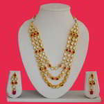 *Разноцветное, цвета меди и золотое медное индийское украшение на шею с искусственными камнями, перламутровыми бусинками