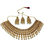 *Золотое индийское украшение на шею со стразами, искусственными камнями