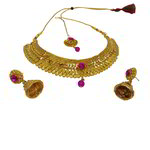 *Золотое и розовое индийское украшение на шею со стразами, искусственными камнями