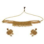 *Золотое индийское украшение на шею со стразами, искусственными камнями