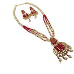 *Бордовое, золотое и красное индийское украшение на шею со стразами, искусственными камнями