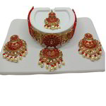 *Бордовое, золотое и красное индийское украшение на шею со стразами, искусственными камнями