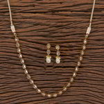 *Цвета меди и золотое медное индийское украшение на шею с перламутровыми бусинками