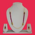 *Молочное, цвета меди и золотое медное индийское украшение на шею с бисером, перламутровыми бусинками