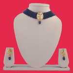 *Цвета меди, золотое и синее медное индийское украшение на шею с искусственными камнями, перламутровыми бусинками