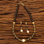 *Цвета меди, чёрное, золотое и серое медное индийское украшение на шею с бисером, перламутровыми бусинками