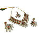 *Бордовое, золотое и красное индийское украшение на шею со стразами, искусственными камнями