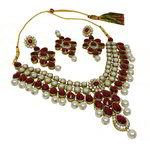 *Молочное и золотое индийское украшение на шею со стразами, искусственными камнями