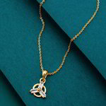 *Молочный и золотой индийский кулон на шею со стразами