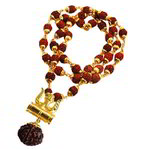 *Бордовое, золотое и красное индийское украшение на шею с бисером