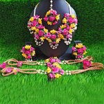 *Молочное индийское украшение на шею с перламутровыми бусинками