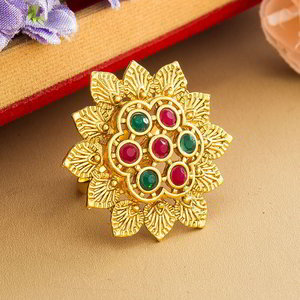 Позолоченное индийское кольцо