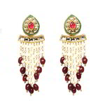 *Разноцветные и золотые индийские серьги с искусственными камнями, бисером, перламутровыми бусинками