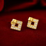 *Золотые индийские серьги со стразами