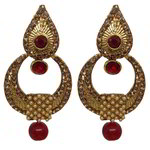 *Золотые латунные индийские серьги со стразами