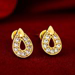 *Золотые индийские серьги со стразами